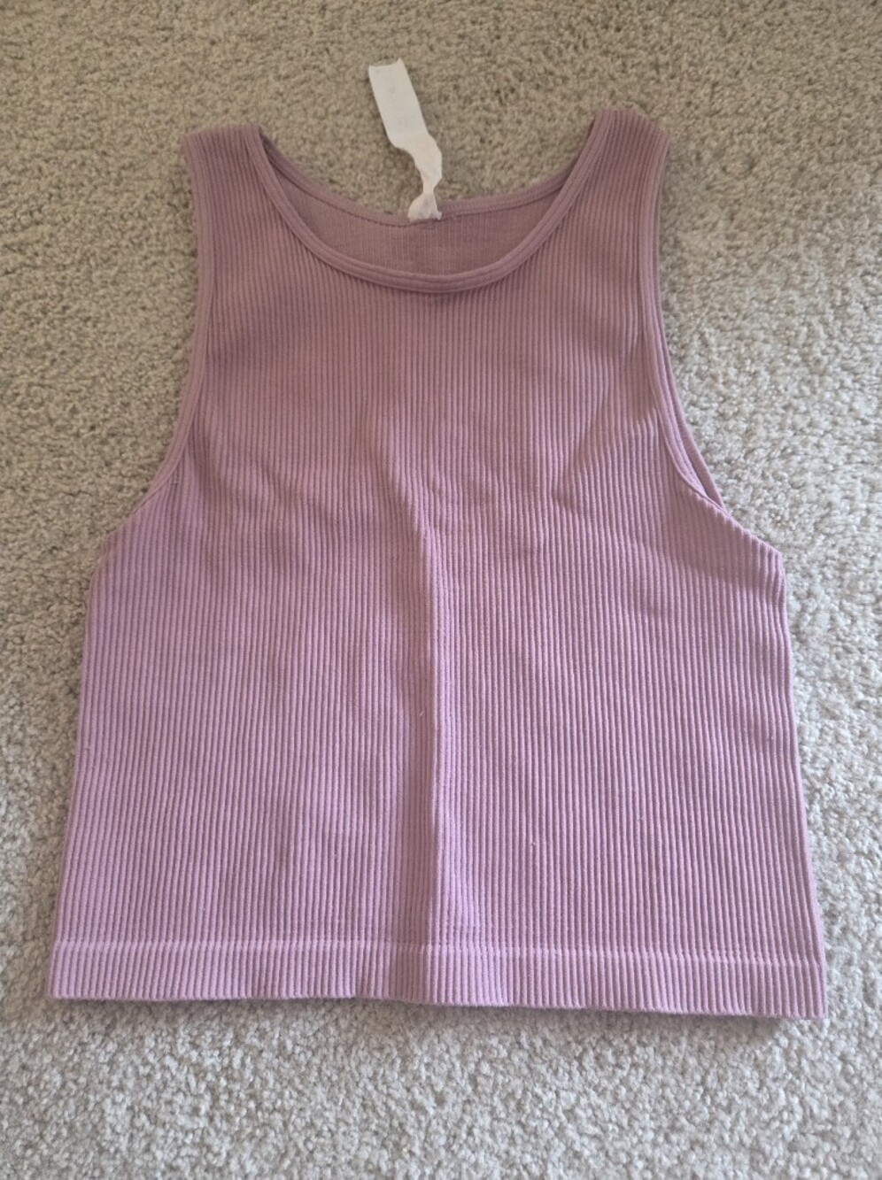 Source Unknown Ribbed Tank Top - Dusty Mauve